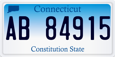 CT license plate AB84915