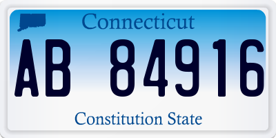 CT license plate AB84916