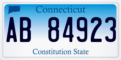 CT license plate AB84923