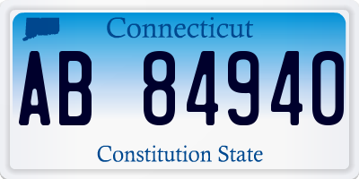 CT license plate AB84940