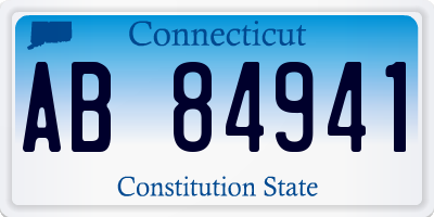 CT license plate AB84941