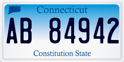 CT license plate AB84942