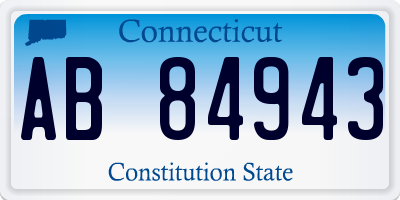 CT license plate AB84943