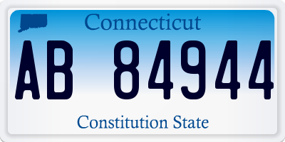 CT license plate AB84944