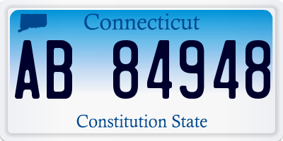 CT license plate AB84948
