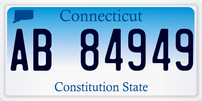 CT license plate AB84949