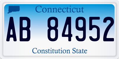 CT license plate AB84952