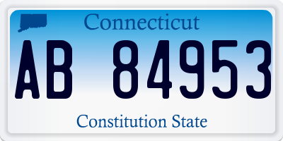 CT license plate AB84953