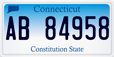 CT license plate AB84958