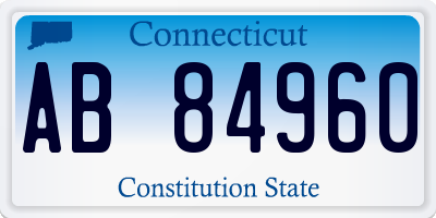 CT license plate AB84960