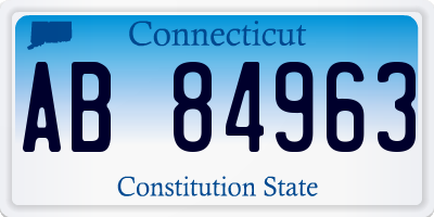 CT license plate AB84963