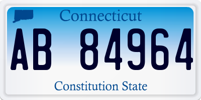 CT license plate AB84964