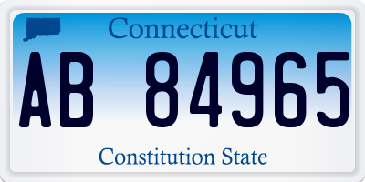 CT license plate AB84965