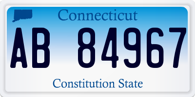 CT license plate AB84967