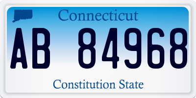 CT license plate AB84968
