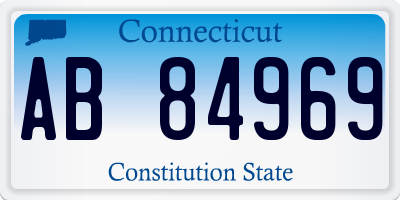 CT license plate AB84969