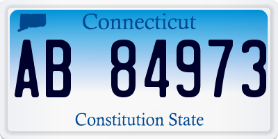 CT license plate AB84973