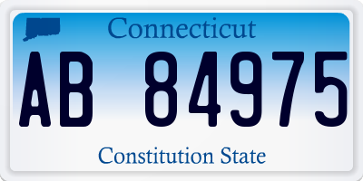 CT license plate AB84975