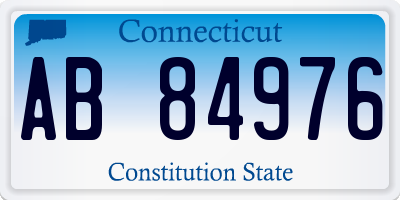 CT license plate AB84976