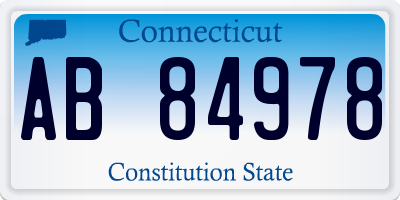 CT license plate AB84978