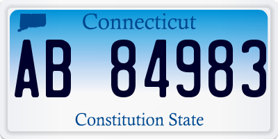 CT license plate AB84983