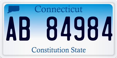 CT license plate AB84984