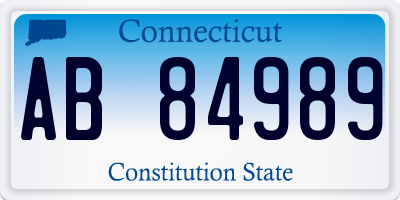 CT license plate AB84989