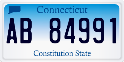 CT license plate AB84991