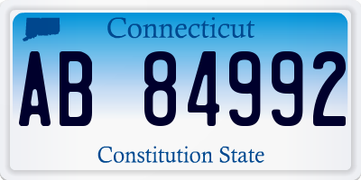 CT license plate AB84992