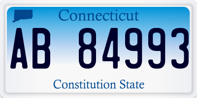 CT license plate AB84993