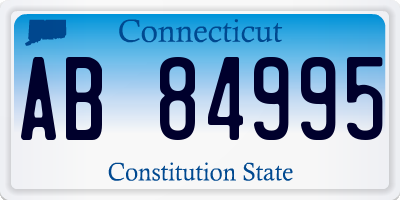 CT license plate AB84995