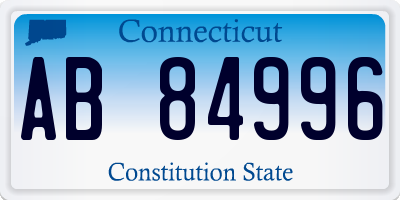 CT license plate AB84996