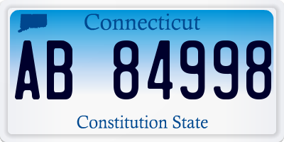 CT license plate AB84998