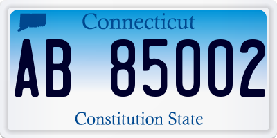 CT license plate AB85002