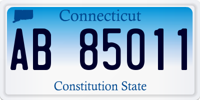 CT license plate AB85011