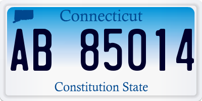 CT license plate AB85014