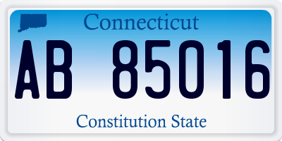 CT license plate AB85016