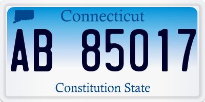 CT license plate AB85017
