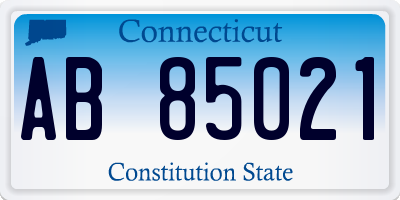 CT license plate AB85021