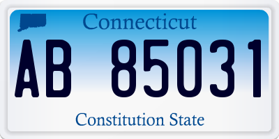 CT license plate AB85031