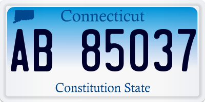 CT license plate AB85037