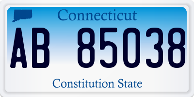 CT license plate AB85038