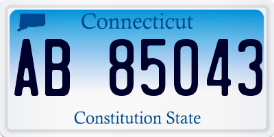 CT license plate AB85043