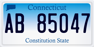 CT license plate AB85047