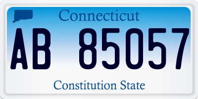 CT license plate AB85057