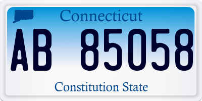 CT license plate AB85058