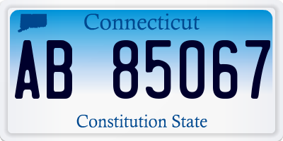 CT license plate AB85067