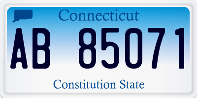 CT license plate AB85071