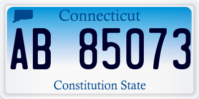 CT license plate AB85073