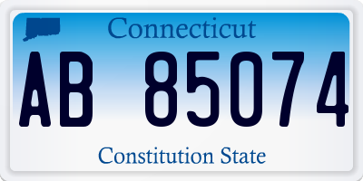 CT license plate AB85074